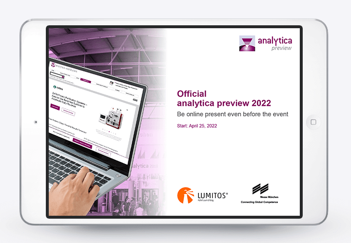 Greater visibility for your trade fair highlights by advertising in the official analytica preview